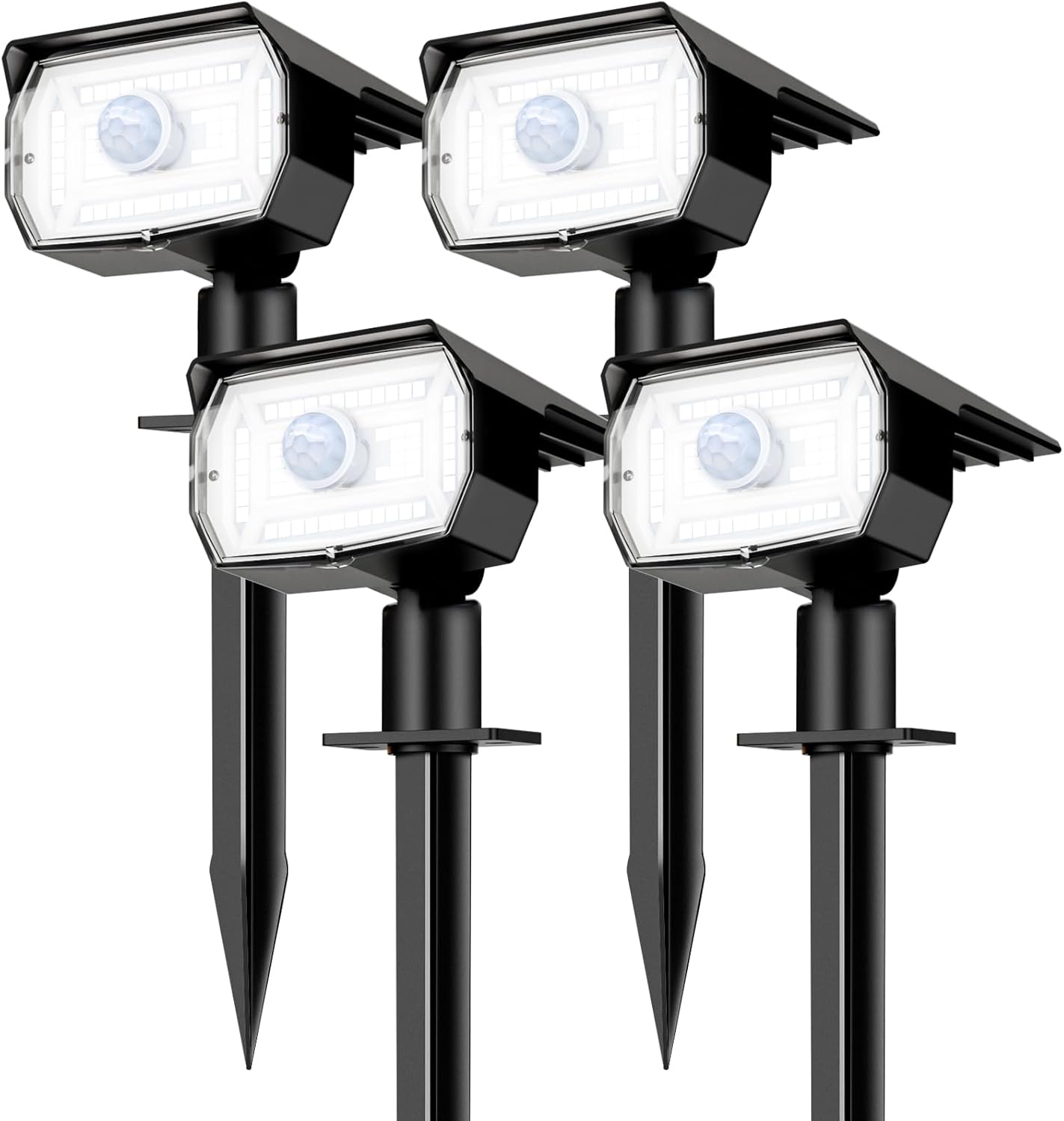 Solar Lights Outdoor Waterproof with Motion Sensor - 4 Pack