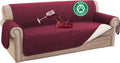 Waterproof Couch Cover for 3 Cushion Sofa - 70in Fit, Burgundy