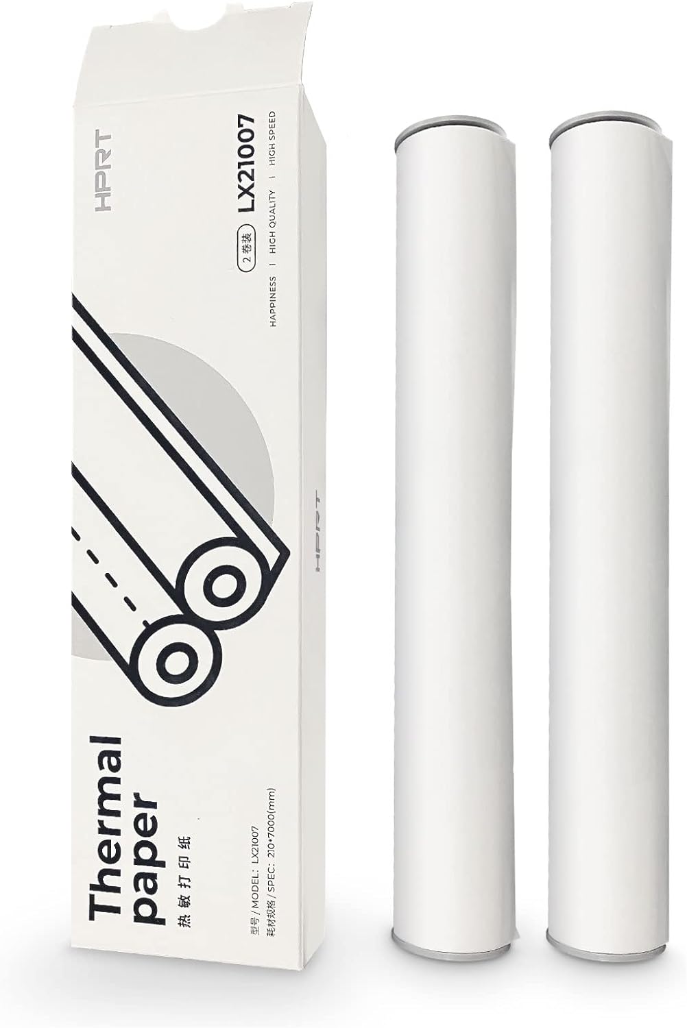 HPRT A4 Thermal Paper: 2 Rolls 8.3'' Wide - Compatible with Portable Printers