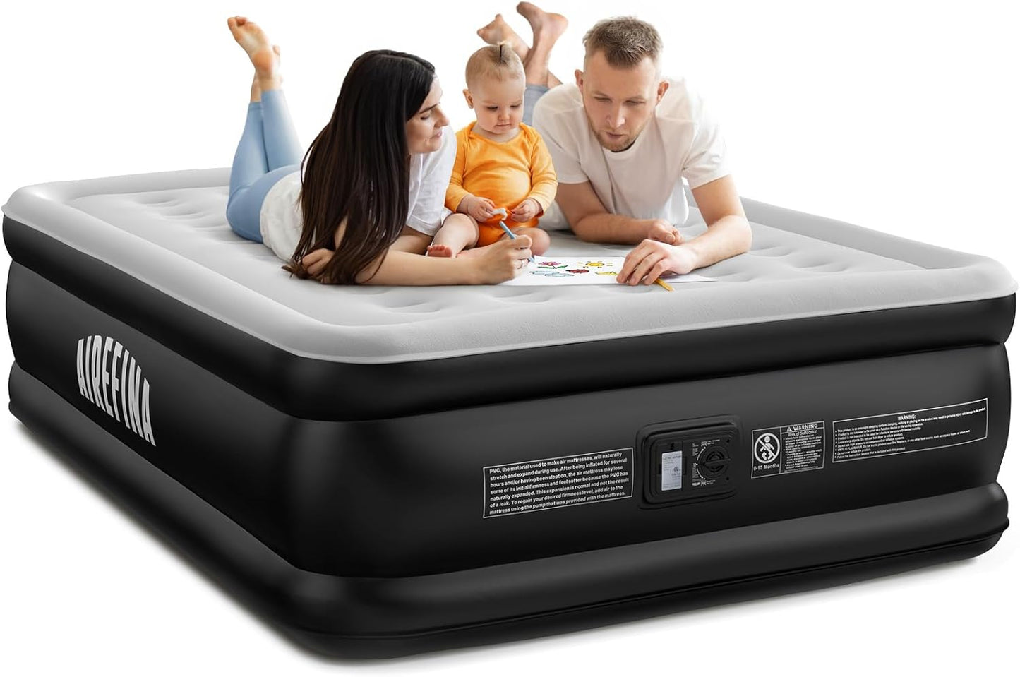 Airefina Air Mattress Queen with Built in Pump for Comfort
