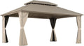 Enhance Your Outdoor Space with 12'x16' Champagne Gazebo by PURPLE LEAF