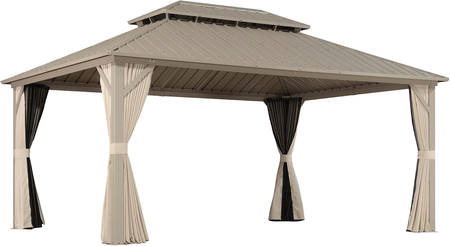 Enhance Your Outdoor Space with 12'x16' Champagne Gazebo by PURPLE LEAF
