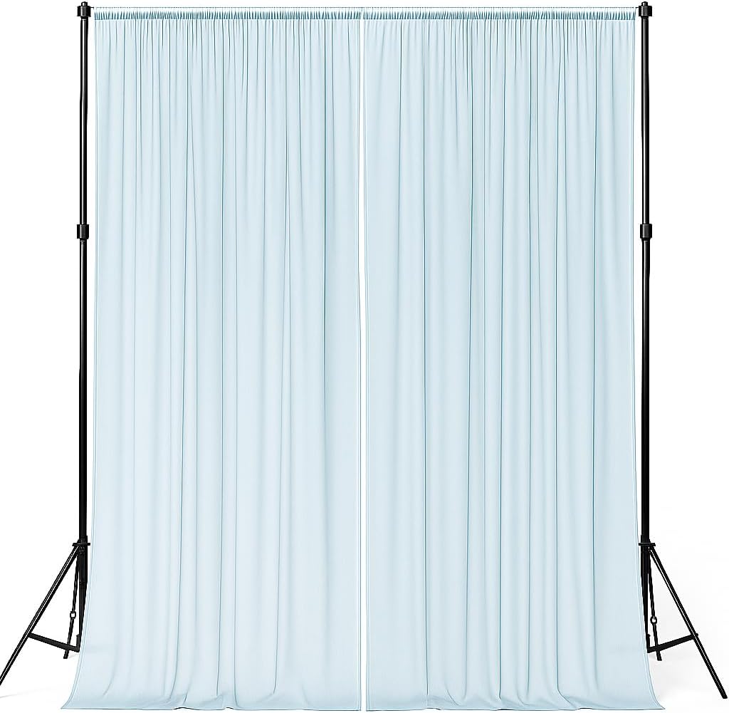 Elegant Light Blue Chiffon Drapes for Weddings & Events