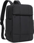Quilted Laptop Backpack 15.6 in - Lightweight Puffer Travel Bag