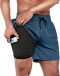 BRISIRA Mens Swim Trunks 5 in Inseam - Quick Dry with Compression US