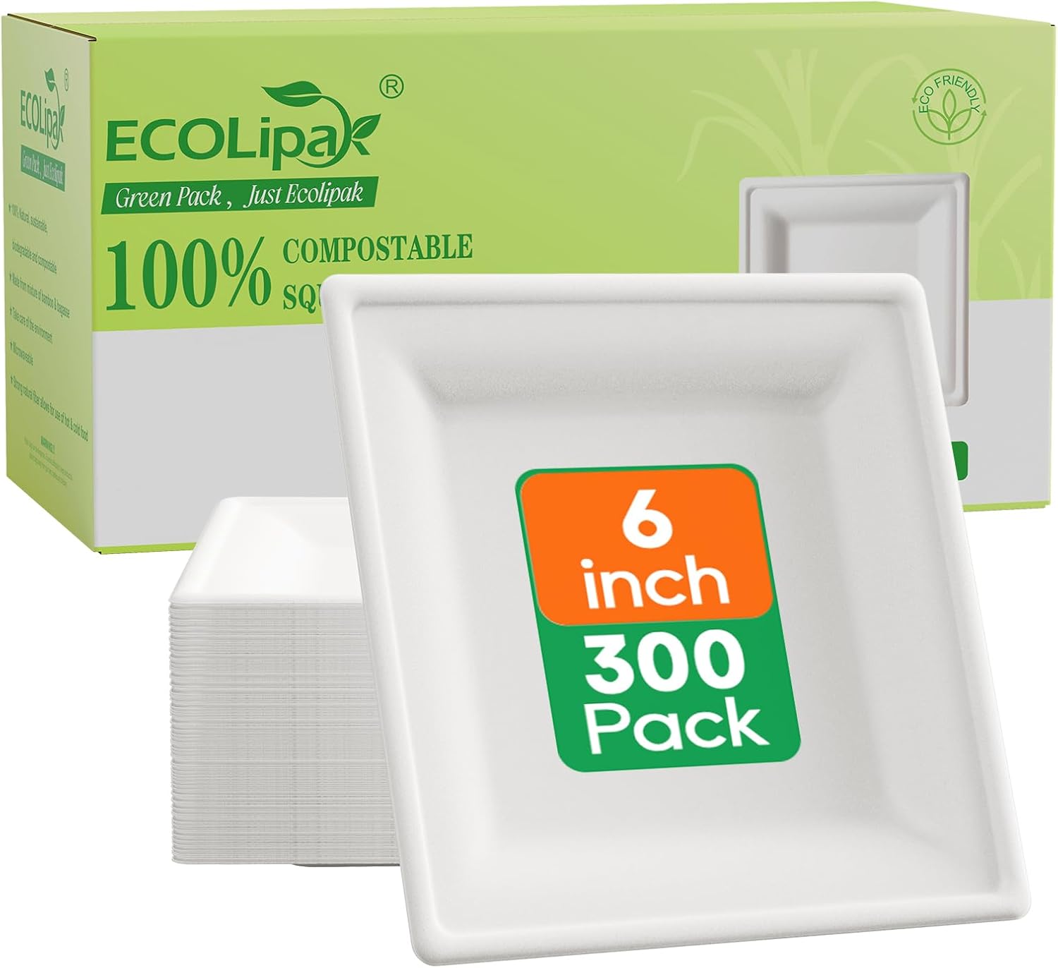 Compostable Square Paper Plates for Eco-Friendly Dining Needs