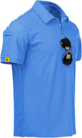 Mens Polo Shirts Moisture Wicking Golf Polo for Men - Lightweight Fit