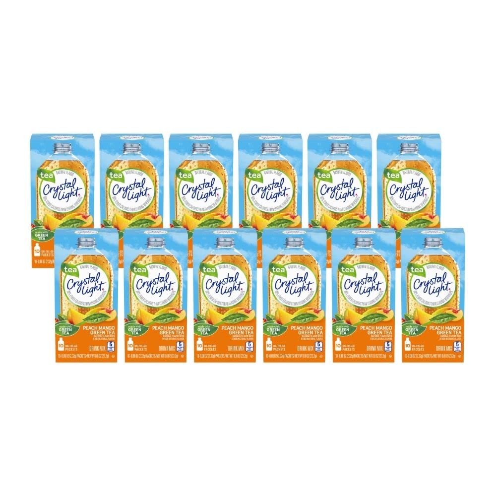 Crystal Light On The Go Peach Mango Green Tea Drink Mix Review