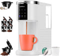 KIDISLE 3-in-1 Coffee Maker: Versatile Brew, Easy Clean, White