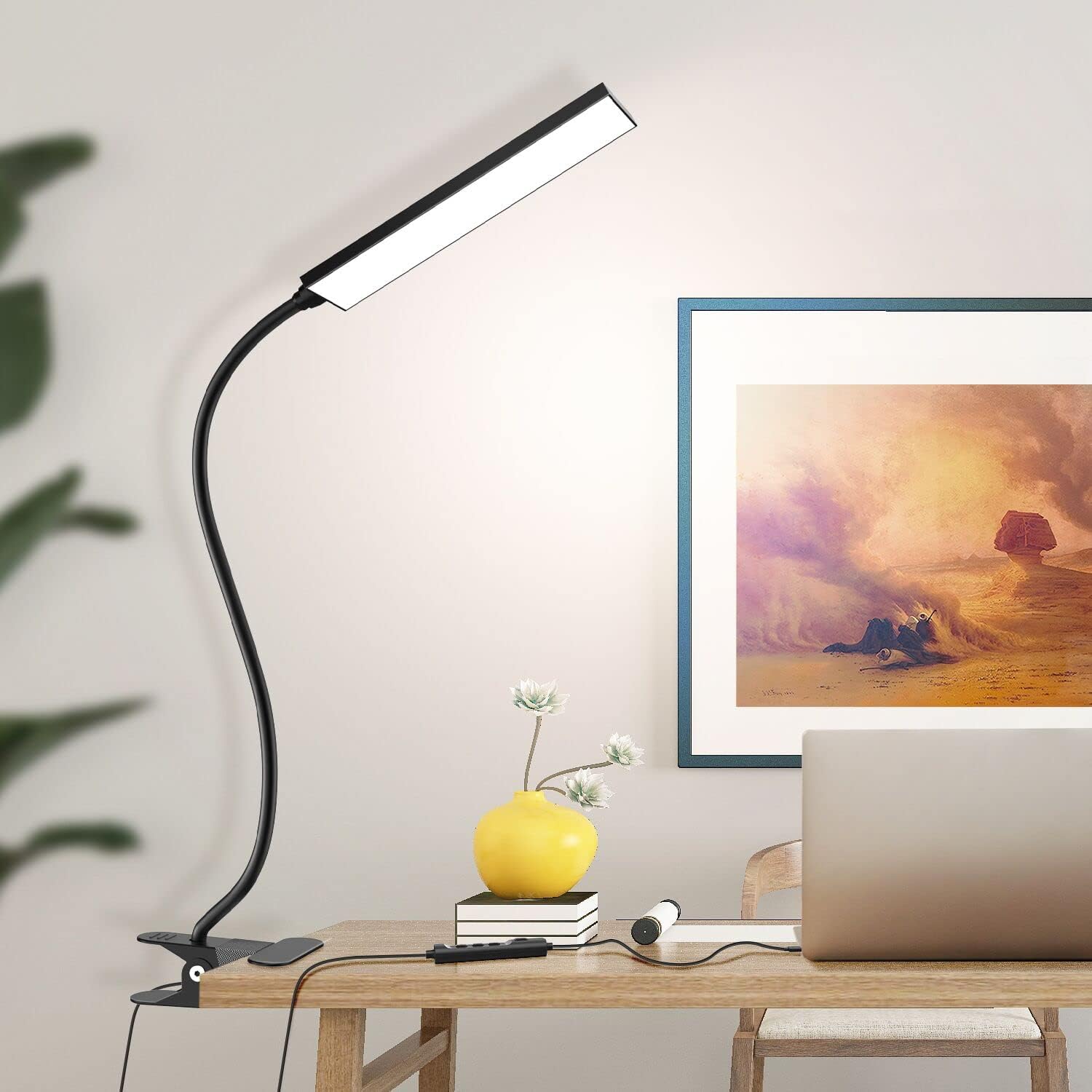 Vansuny Clip-on LED Desk Lamp: Eye-Caring & Flexible