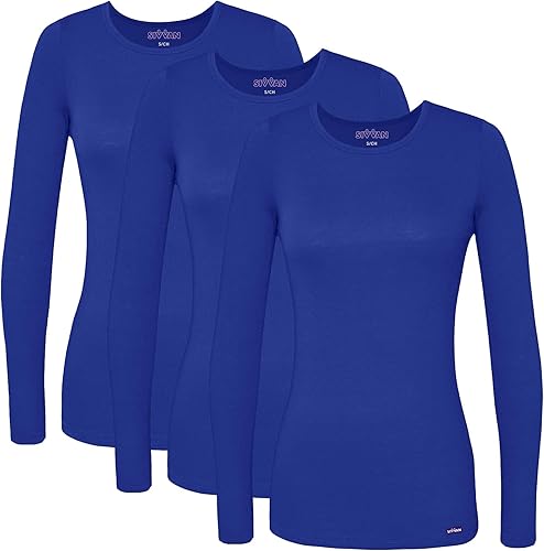Sivvan Scrubs for Women - Long Sleeve Comfort Underscrub Tee Set