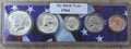 1964-5 Coin Birth Year Set in American Flag Holder - Uncirculated Gift