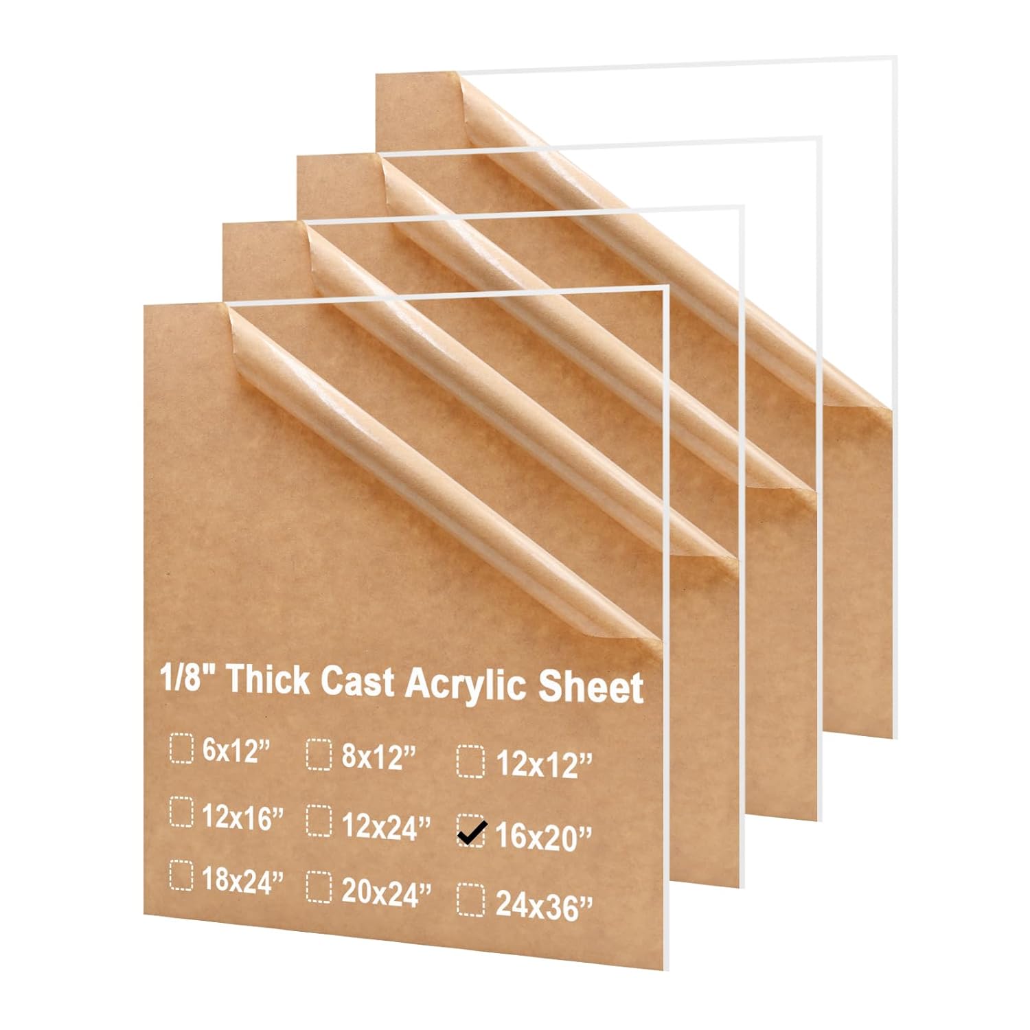 16x20 Clear Acrylic Sheets for DIY Projects and Crafting