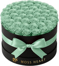 50 Preserved Roses in Round Box for Lasting Beauty and Elegance