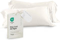 King Size Tencel Eucalyptus Pillowcases Set of 2 - Ivory Cooling Cover