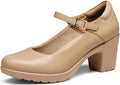 DREAM PAIRS Women's Chunky Low Block Heels Mary Jane - Comfortable 2