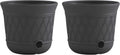 Suncast 14.5 in x 12 in Decorative Hose Storage Pot - Compact Hideaway
