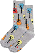 Hot Sox unisex-child Modern Crew Socks - Vibrant Guitar Pattern