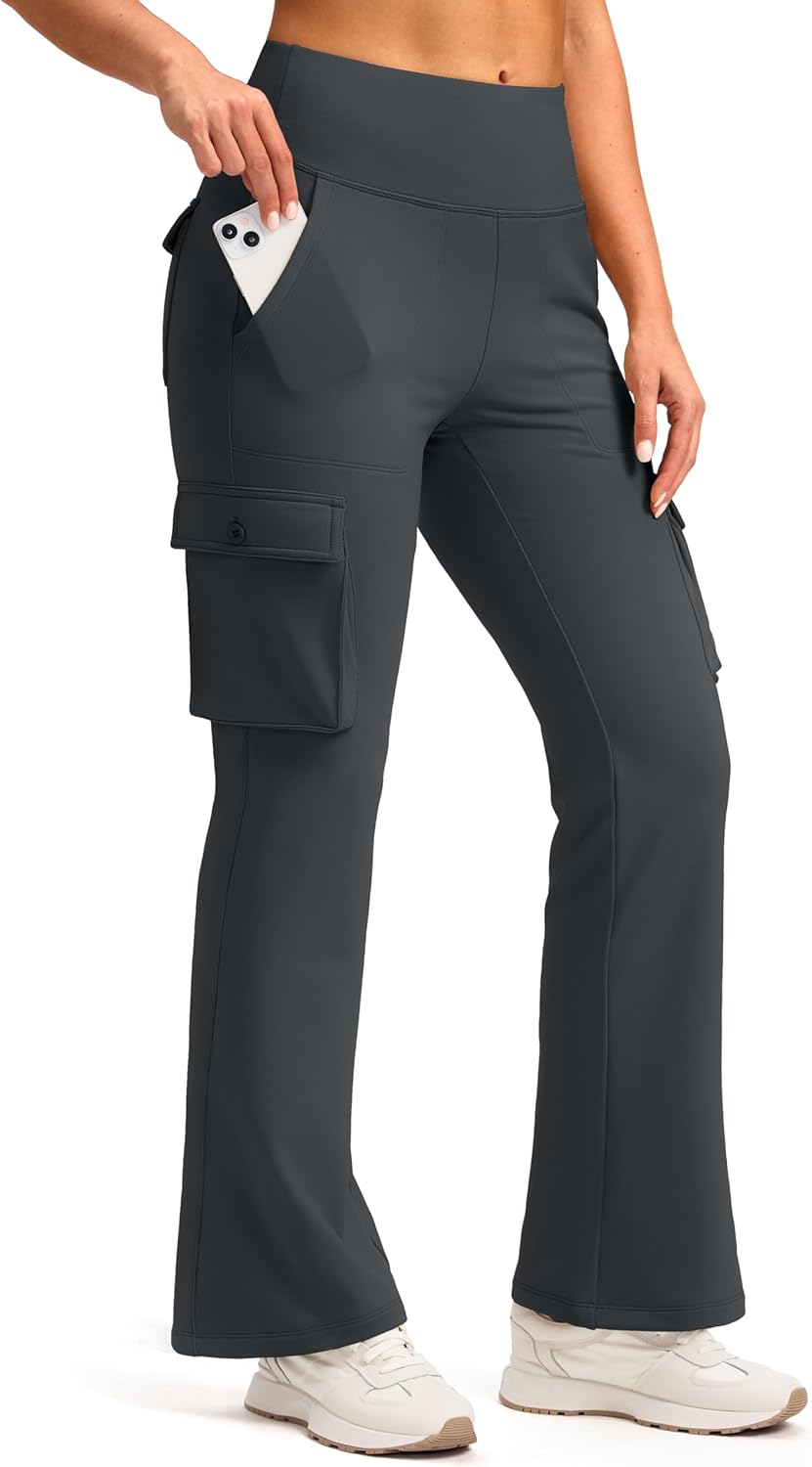 G Gradual Women's High Waist Yoga Pants with 6 Pockets for Fitness