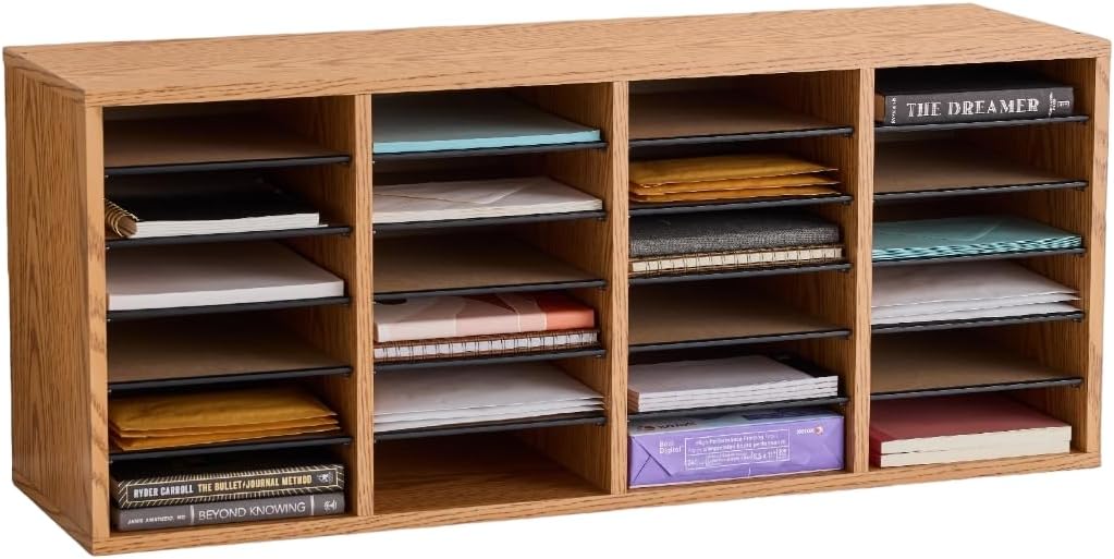 Safco 24-Compartment Literature Organizer: Adjustable Shelves for Efficient Mail Sorting