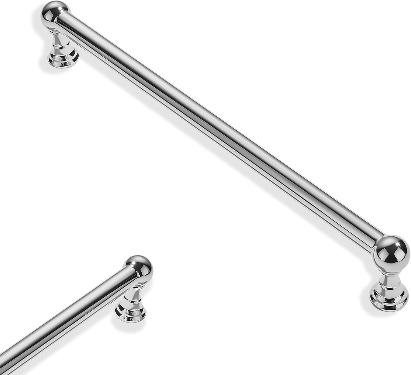 10 Pack 8 Inch Hole Center Polished Chrome Cabinet Pulls