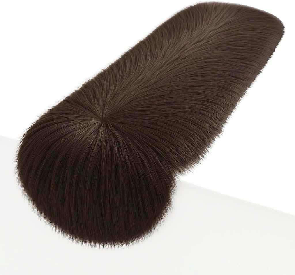 Dark Brown Faux Fur Table Runner for Holiday Decor & More
