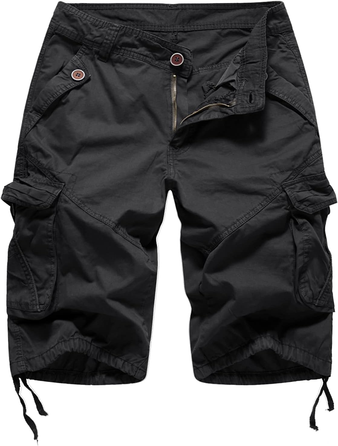 FOURSTEEDS Women's Casual Fitted Multi-Pockets Cargo Shorts