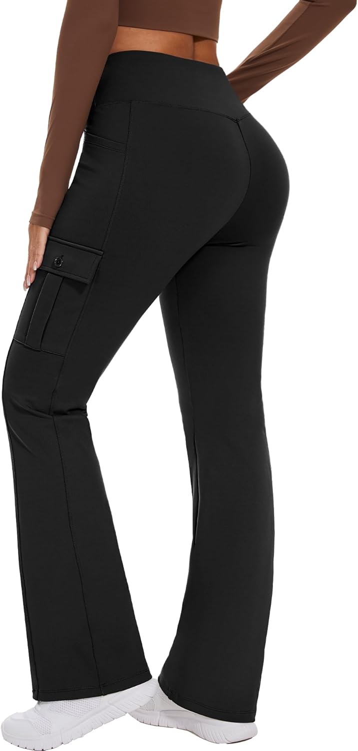 Yoga Flare Leggings for Women with 6 Pockets and Comfort