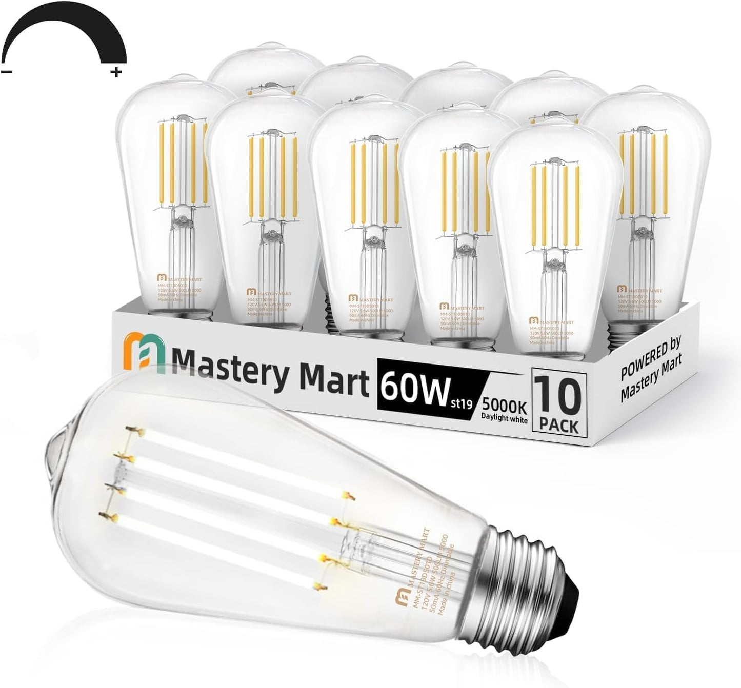 Vintage Edison Bulbs 10 Pack Dimmable 5.5W High Brightness