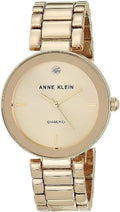 Anne Klein Womens Diamond Dial Bracelet Watch - Champagne Sunray