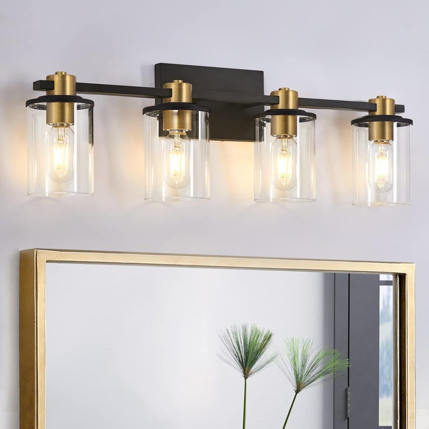 Stambord 4 Light Bathroom Vanity Light with Modern Gold Finish