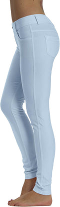 Women's Jean Look Jeggings Capri Slimming Stretch Pants S-XXXL