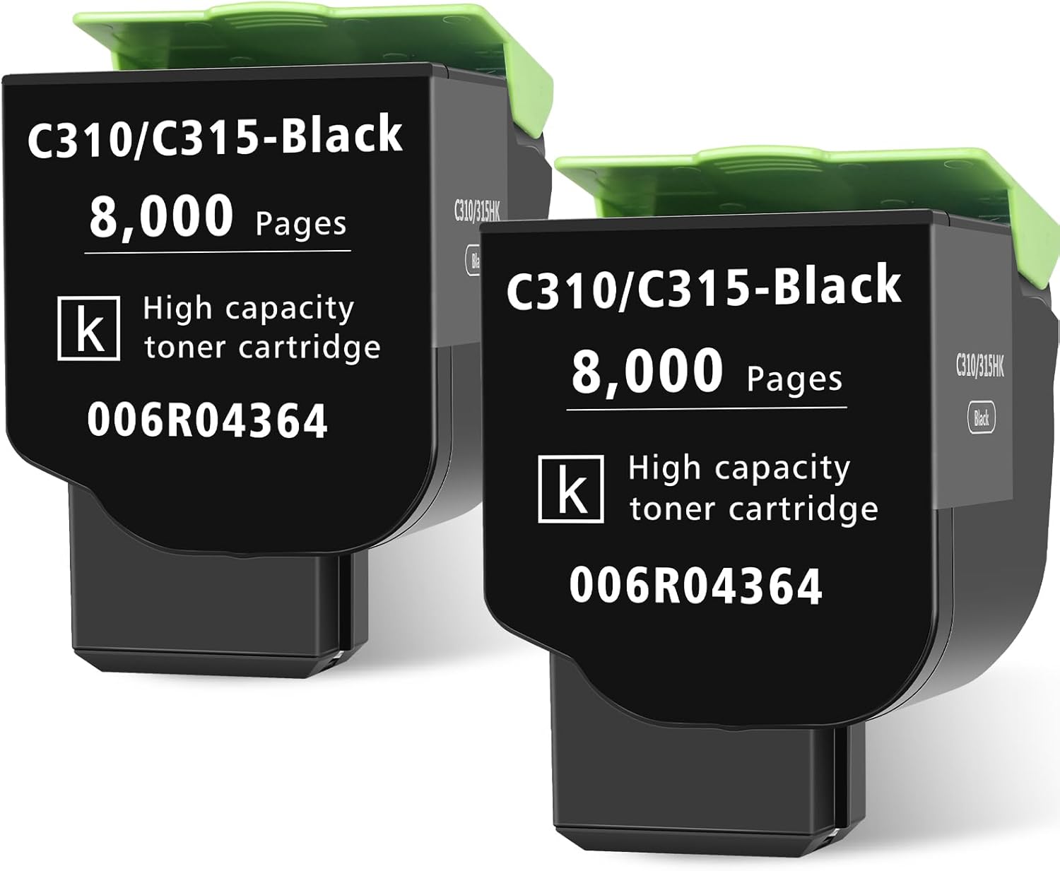Xerox C315 2 Pack Black Toner: 8000 Pages High Capacity