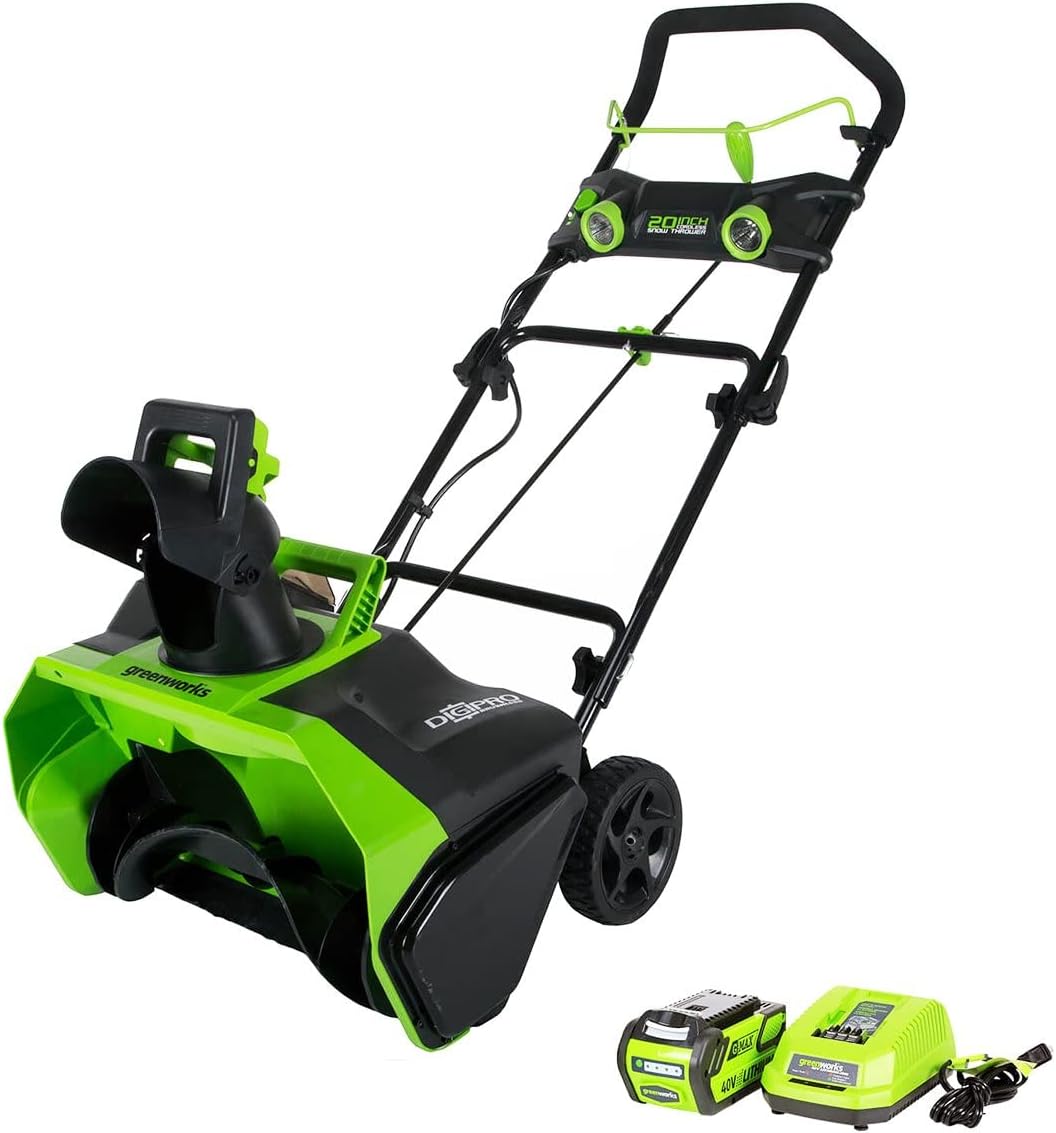 Greenworks 40V Brushless Cordless Snow Blower for Easy Clearing