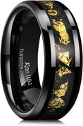King Will Mens Wedding Band with Foils Inlay - Tungsten Carbide