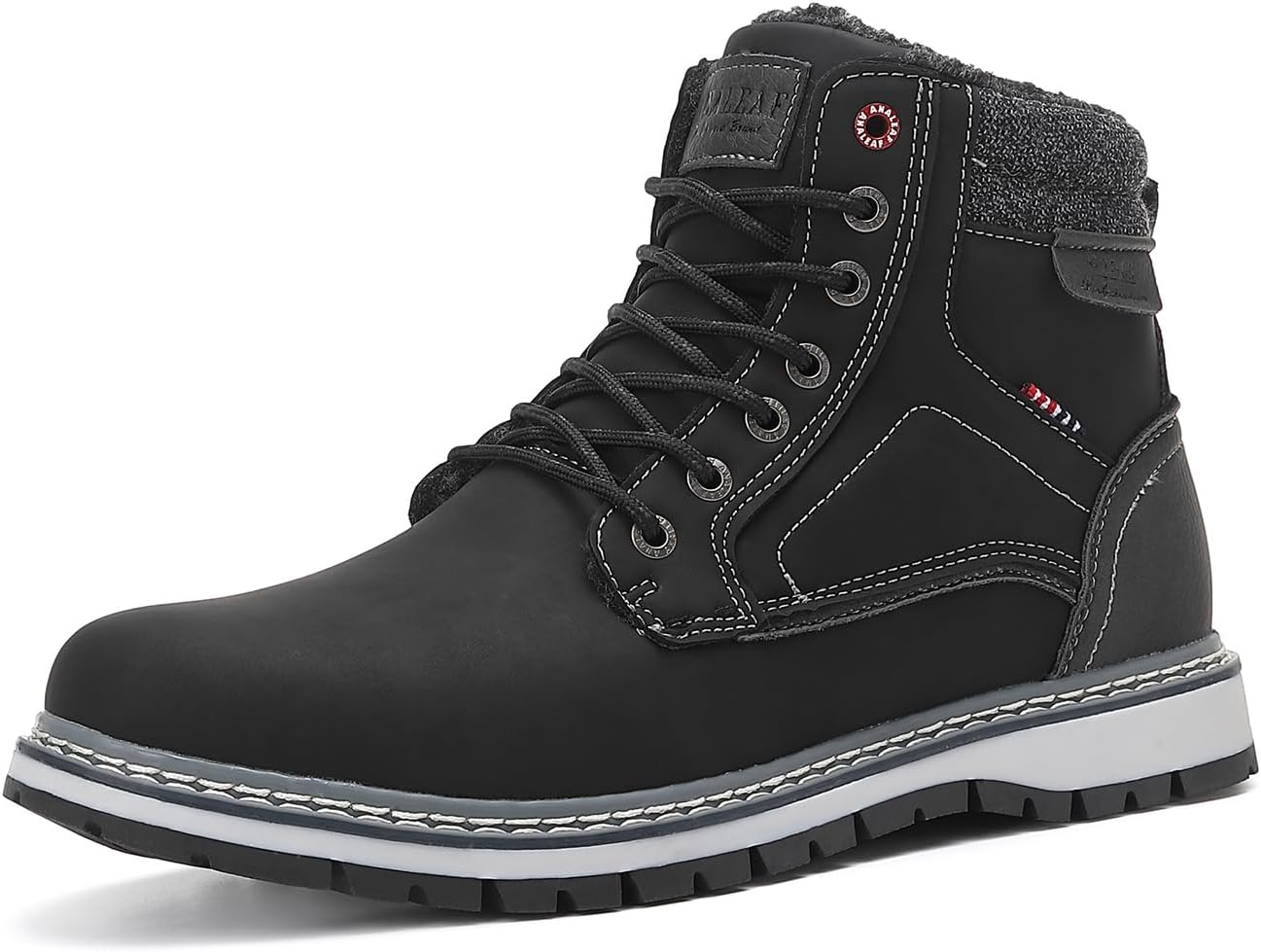 Mens Snow Boots Warm Winter Boots Non Slip Fur Lined Outdoor Shoes