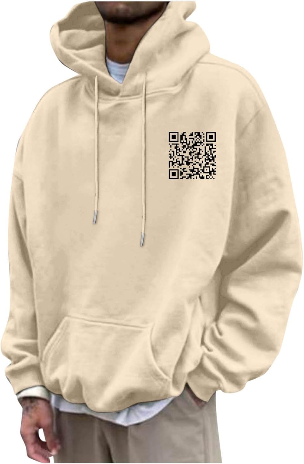 JiXiang QR Code Hoodie - Fun & Comfortable Top!