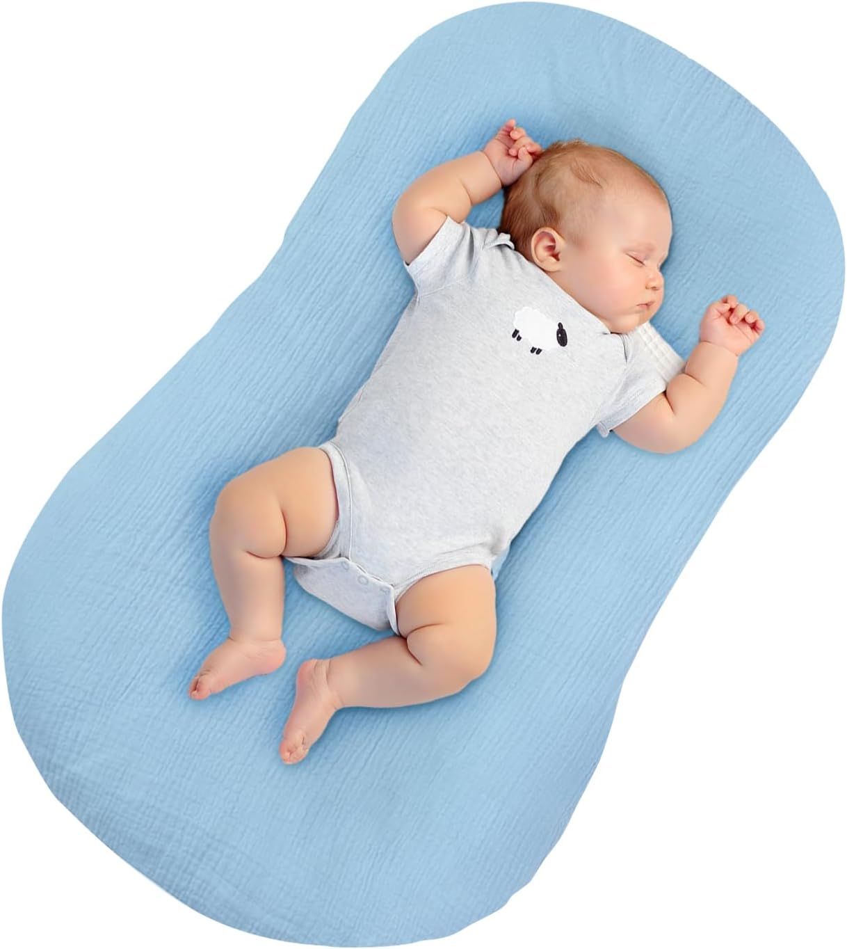Soft Cotton Baby Lounger Cover - Breathable & Cozy