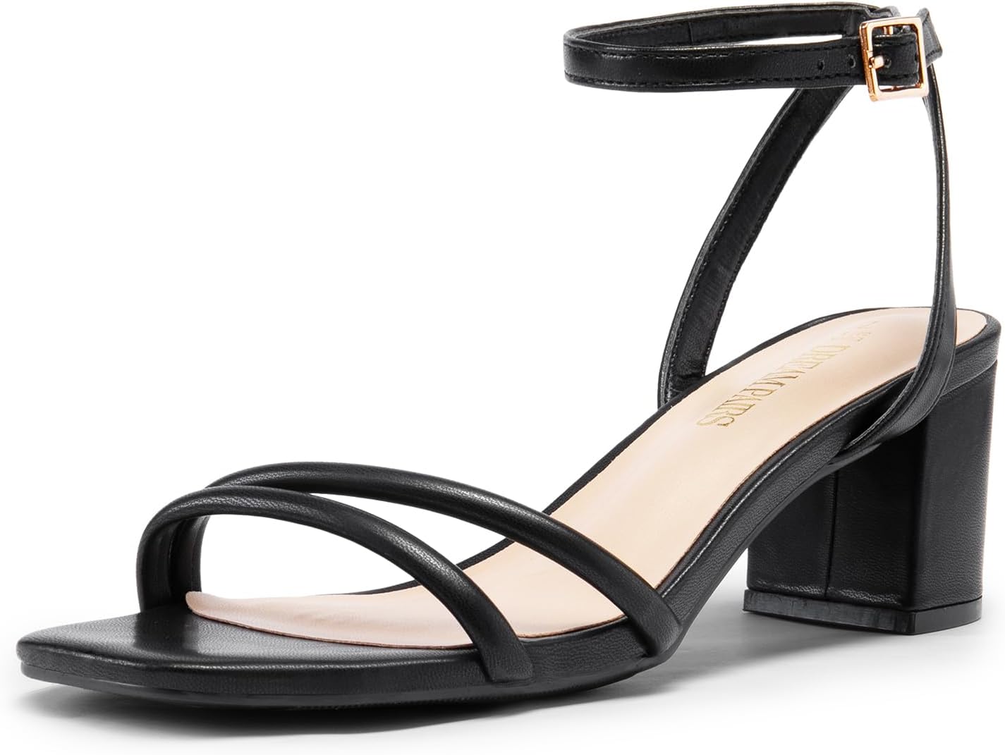 DREAM PAIRS Chunky Strappy Heels for Daily Wedding Parties