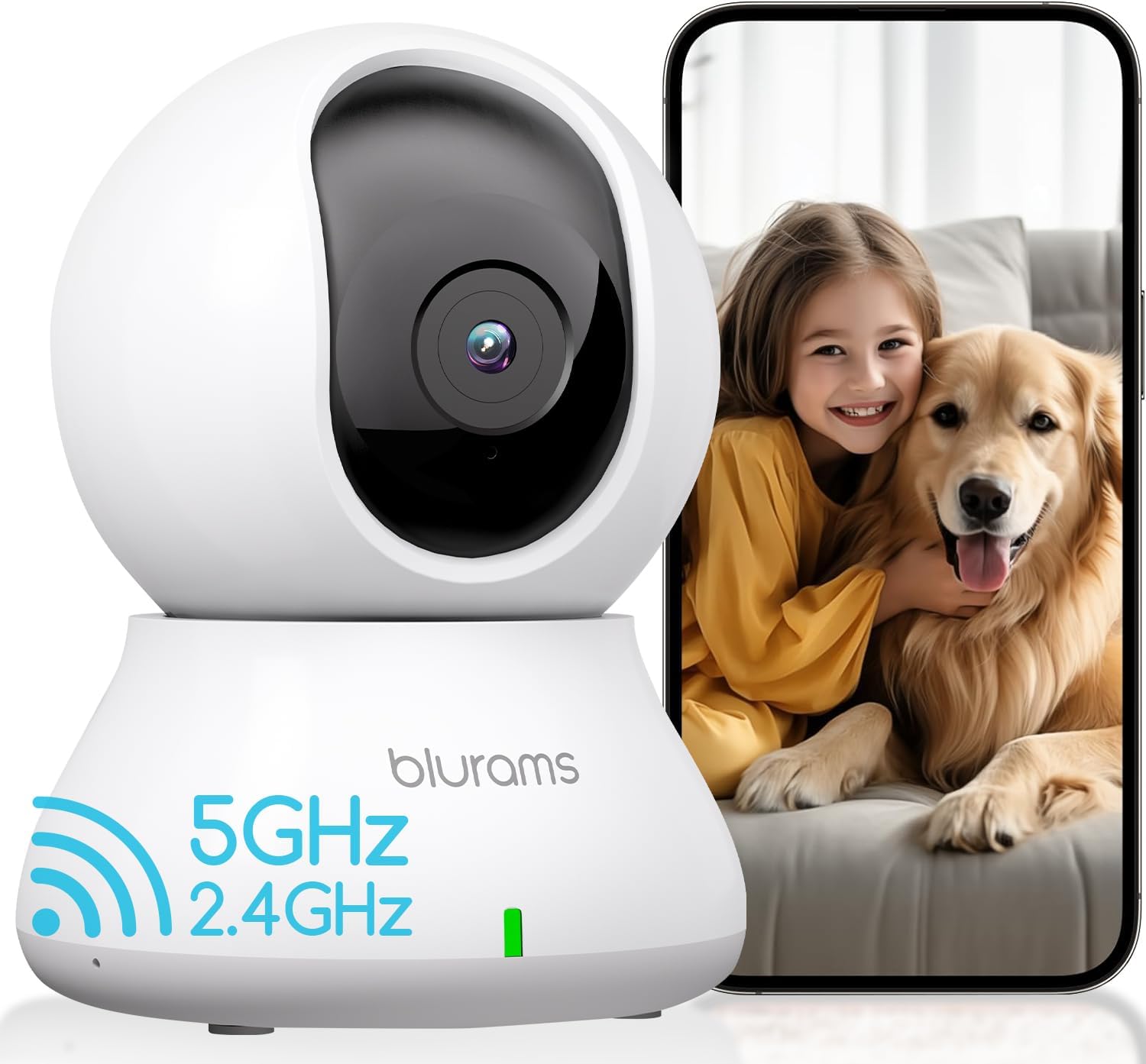 2K Pet Cam with 360 View & Night Vision