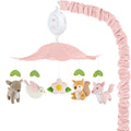 Woodland Crib Mobile for Girls - Cute Animals Pink Nursery Mobile