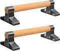Wood Push Up Bars Parallettes - Sturdy Solid Wood Pushup Stands