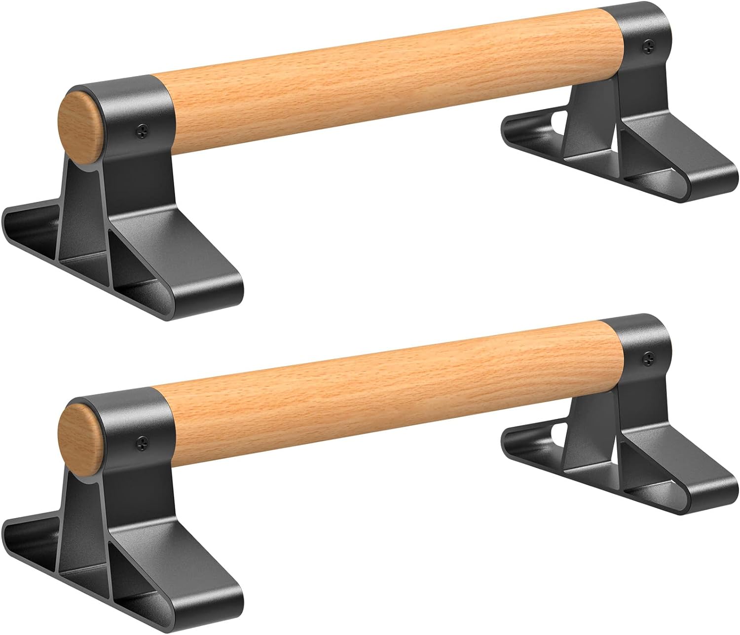 SELEWARE Wood Push Up Bars for Calisthenics and Fitness Workouts
