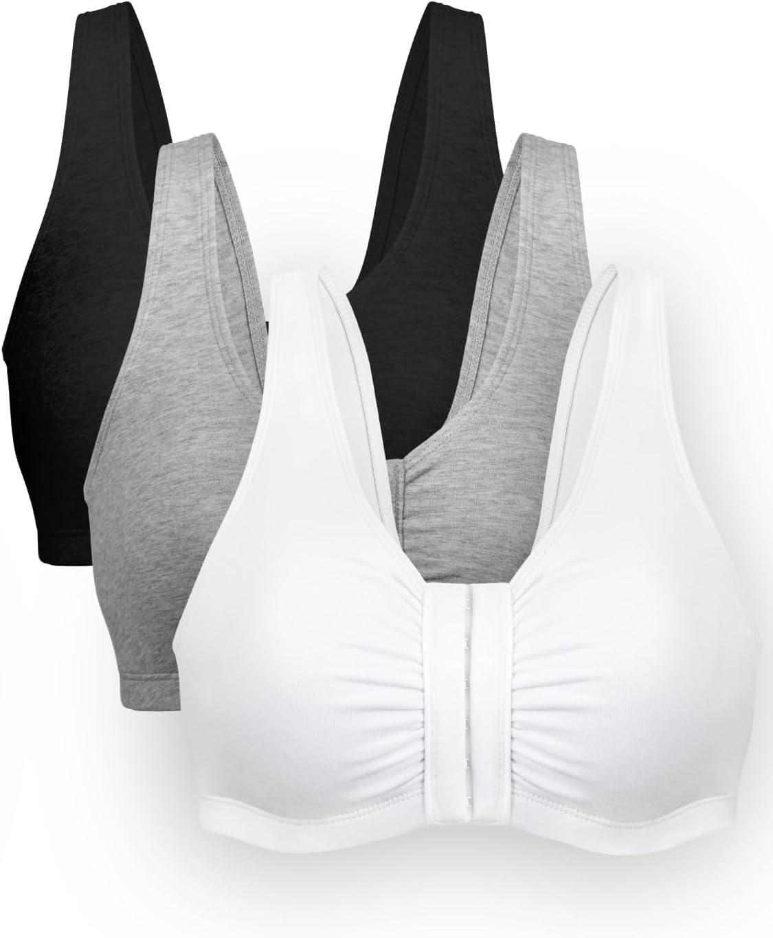 Comfortable Unlined Wireless Cotton Stretch Sports Bra for Women