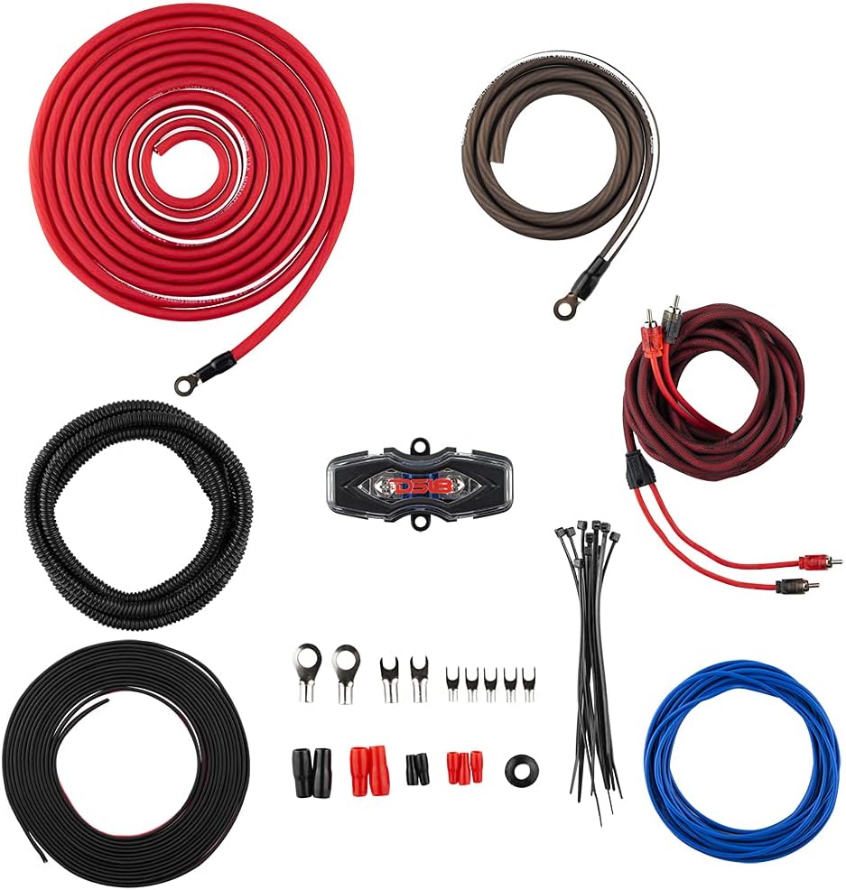 DS18 AMPKIT4 4 Gauge Amp Installation Wiring Kit for Audio