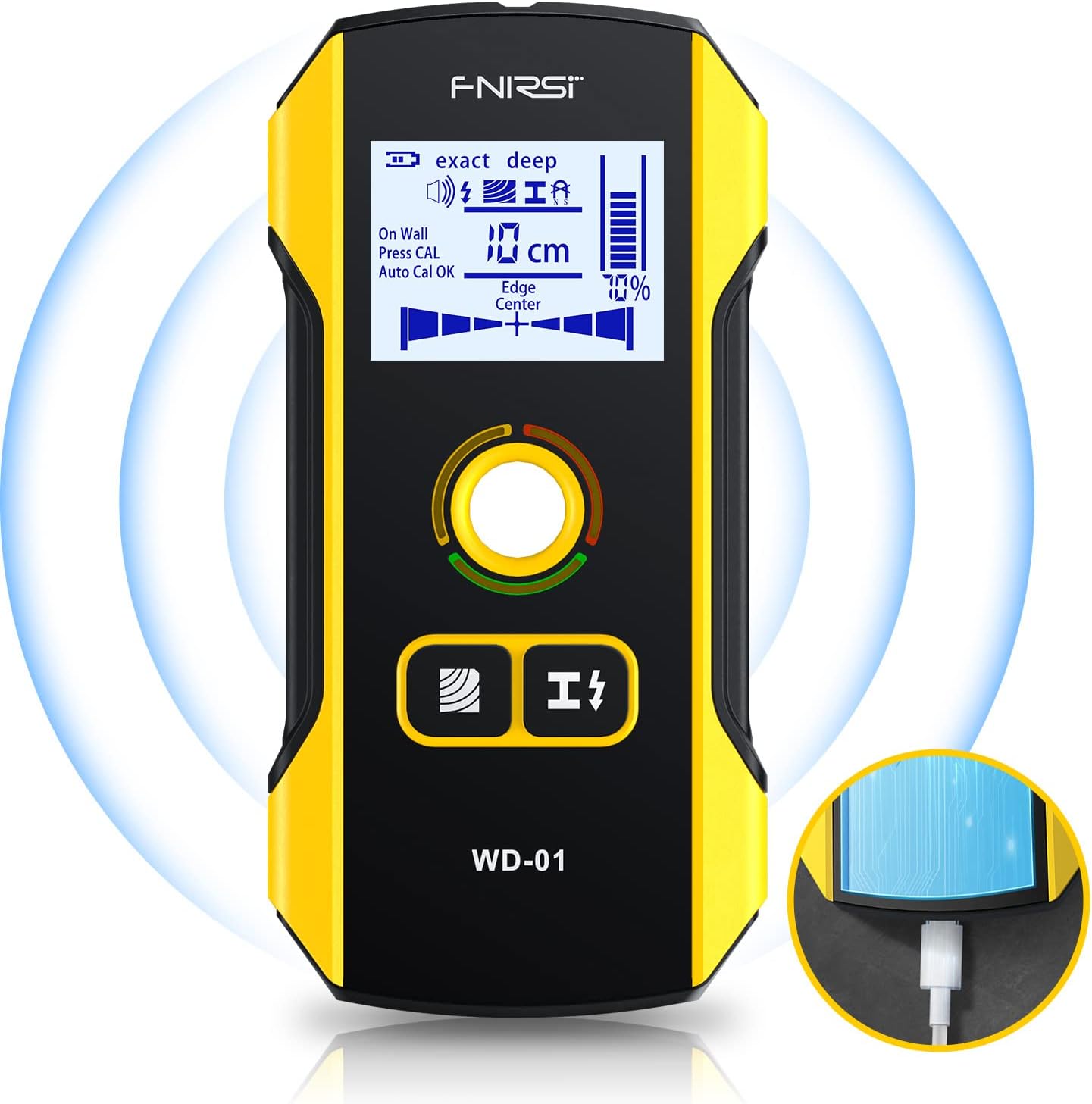 FNIRSI Stud Finder Wall Scanner - 6 in 1 Electronic Detector
