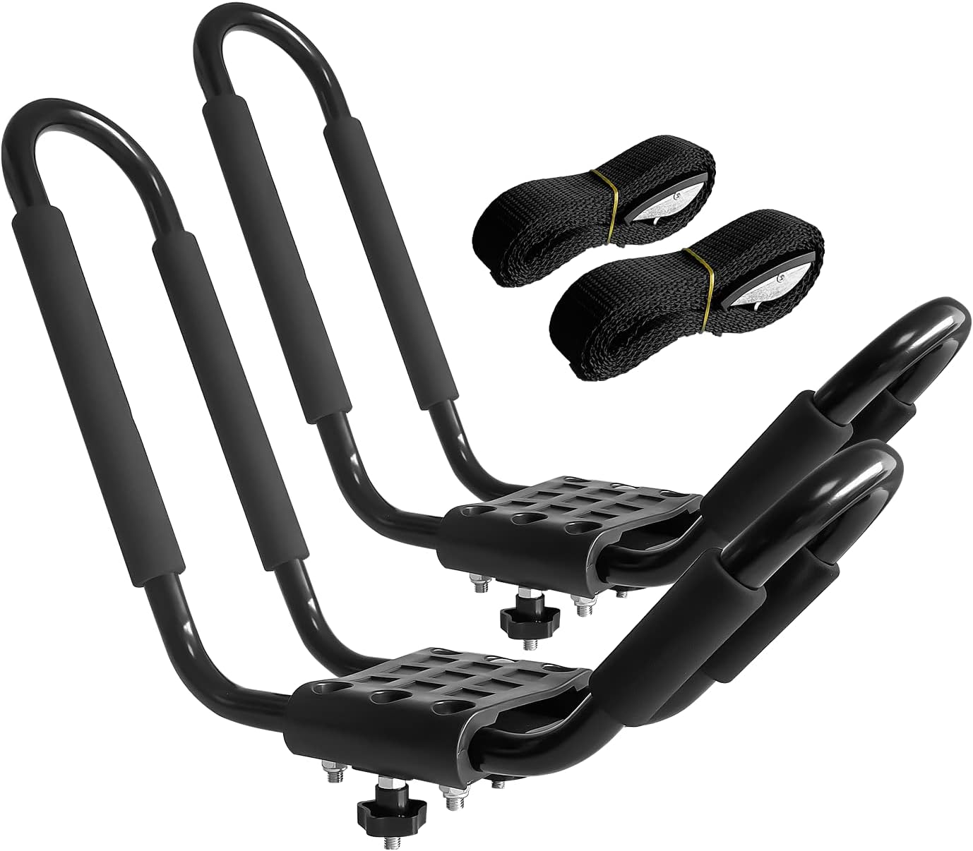 Heavy Duty Kayak Roof Rack for Canoes and SUVs with Ropes