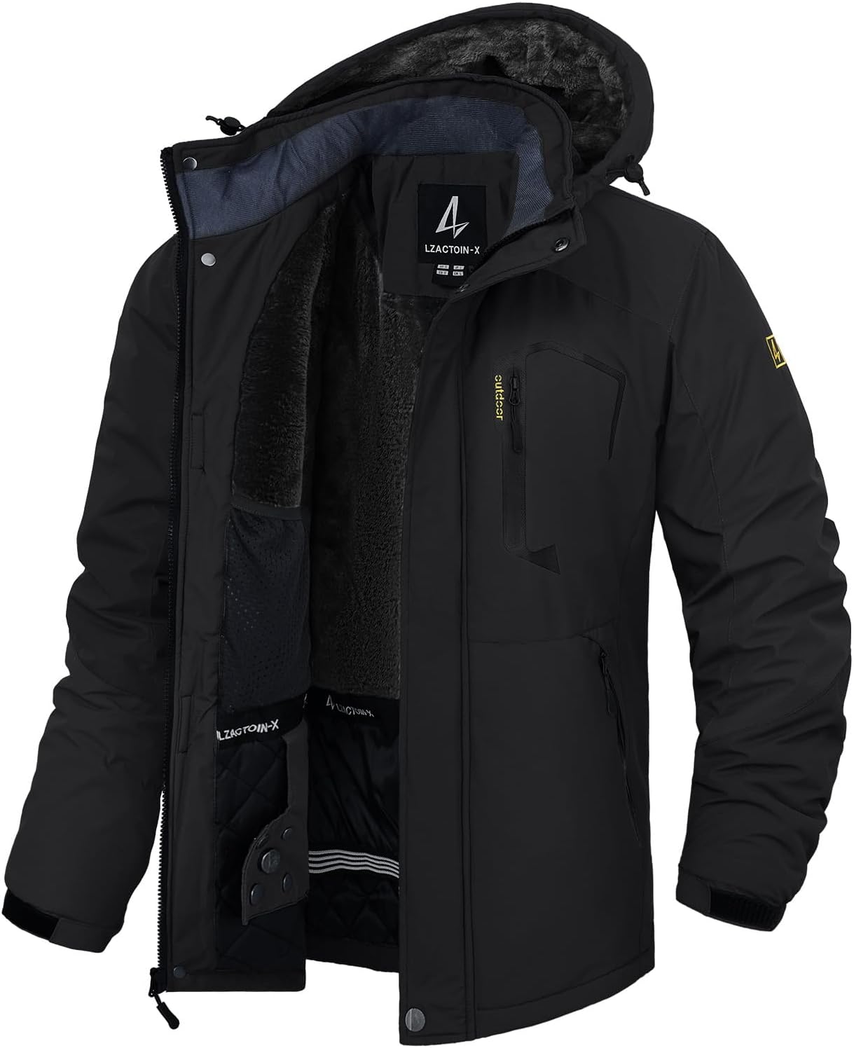Men's Winter Ski Jacket Waterproof Fleece Coat for Cold Weather