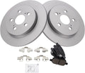 TRQ Rear Ceramic Brake Pad & Coated Rotor Kit Compatible with Vibe