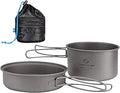 COOK'N'ESCAPE Titanium Camping Cooking Pot Set - Lightweight 2-in-1